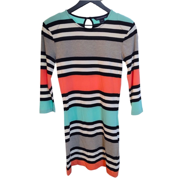 French Connection Jag Stripe Multicolor Dress Womens Size 6 - Picture 8 of 9